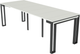 Миниатюра изображения товара Стол-трансформер Aledar F2 90x40/240x76 (черный муар/белый альпийский)