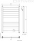 Миниатюра изображения товара Полотенцесушитель водяной Stinox Napoli 50x80 / nap80ral9005-1 (черный матовый)