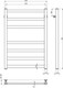 Полотенцесушитель водяной Stinox Prestige 50x80 / pr80ral9003 (белый матовый) — фото 6
