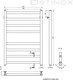 Полотенцесушитель водяной Stinox Sorento 50x80 / sor80ral9005 (черный) — фото 6