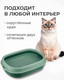 Миниатюра изображения товара Туалет-лоток Roxy-Pets с сеткой и низким бортом (нефритовый)