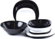 Миниатюра изображения товара Набор столовой посуды Luminarc Carine V8305 (черный/белый)