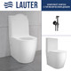 Миниатюра изображения товара Унитаз напольный Lauter Rimless 21D2202 + гигиенический душ Tera 21GN9012BM