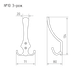 Миниатюра изображения товара Крючок для одежды Нора-М №10 3-х рож. (черный)