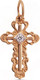 Миниатюра изображения товара Крестик из желтого золота Кристалл CB33000226773