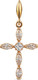 Миниатюра изображения товара Крестик из желтого золота Кристалл C689600226773