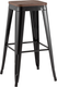 Табурет барный Stool Group Tolix / KD YD-H765-W KD LG-01 (черный глянцевый/темное дерево) — фото 6