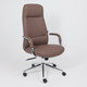 Миниатюра изображения товара Кресло офисное AksHome Elema (коричневая экокожа/хромированный металл)
