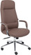 Миниатюра изображения товара Кресло офисное AksHome Elema (коричневая экокожа/хромированный металл)