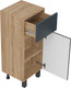 Миниатюра изображения товара Шкаф-полупенал для ванной Onika Милтон 30 напольный / 403094 (серый/дуб сонома, правый)