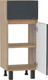 Миниатюра изображения товара Шкаф-полупенал для ванной Onika Милтон 30 напольный / 403094 (серый/дуб сонома, правый)
