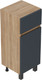 Миниатюра изображения товара Шкаф-полупенал для ванной Onika Милтон 30 напольный / 403095 (серый/дуб сонома, с бельевой корзиной)