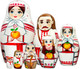 Миниатюра изображения товара Матрешка сувенирная Брестская Фабрика Сувениров В белорусских народных костюмах / 7363