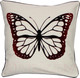 Миниатюра изображения товара Подушка декоративная MATEX Бабочка / 00-198 (белый/градиент красный/черный)