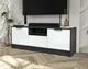 Миниатюра изображения товара Тумба Interline ТВ Концепт КТ-ТВ3-50 Глосс (антрацит/белый глянец)