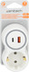 Миниатюра изображения товара Блок розеточный Zenitech 16A 2P+E / 191903 (белый/серый)