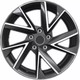 Миниатюра изображения товара Литой диск Khomen KHW1714 RAV4 17x7" 5x114.3мм DIA 60.1мм ET 39мм (Black FP)