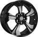 Литой диск Khomen KHW1724 JAC J7 17x7" 5x114.3мм DIA 67.1мм ET 48мм (Black) — фото 2