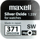 Миниатюра изображения товара Батарейка Maxell Watch 371 SR920SW Silver 1.55V