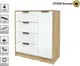 Миниатюра изображения товара Тумба Interline Концепт КТ-Т90 Глосс (дуб золотой/белый глянец)