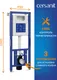 Миниатюра изображения товара Унитаз подвесной с инсталляцией Cersanit City Smart DPL EO Slim / 69335