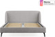 Миниатюра изображения товара Двуспальная кровать Сонум Rosa 160x200 (лаунж светло-серый)