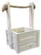 Миниатюра изображения товара Ящик декоративный KraftHouse С джутовой ручкой 25x15x15 / 2039732542753 (белый)