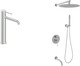 Миниатюра изображения товара Душевая система со смесителем Oliveeka OL-88939017+88239017-BN