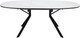 Миниатюра изображения товара Обеденный стол Виста Оттава-2 89х150-195 ВС/512 (керамика, белый мрамор матовый/муар черный)