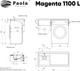Миниатюра изображения товара Умывальник Paola Magenta 110 Левый