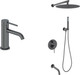 Миниатюра изображения товара Душевая система со смесителем Oliveeka OL-88939017+88139017-BGM