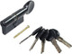 Цилиндровый механизм замка Аллюр HD FG 70-5К Black 35x35G перфорированный ключ/вертушка (черный, блистер) — фото 5