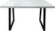Миниатюра изображения товара Обеденный стол Васанти Плюс Лофт 120/160x80  (мрамор кристалл/каркас черный)