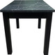 Миниатюра изображения товара Обеденный стол Васанти Плюс Васанти-Д 28мм 110/150x70  (камень пьетра черный/обвязка черная/опора черная)