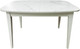 Миниатюра изображения товара Обеденный стол Васанти Плюс Дорн 18мм 110/150x70  (мрамор кристалл/обвязка белая/опора белая)