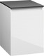 Миниатюра изображения товара Тумба с умывальником Lauter Mia 40 + 21499-31 (белый глянец + столешница текстура камня, черный Mia 40)