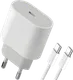 Миниатюра изображения товара Зарядное устройство сетевое Defender UPA-121 20W USB-C + кабель Type-C / 83222 (белый)