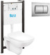 Миниатюра изображения товара Инсталляция с унитазом подвесным Roca Debba 893104970 + 8901160B2 (с кнопкой)