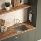 Миниатюра изображения товара Мойка кухонная Basic CL Decor 55x45 (сатин, коландер, дозатор)