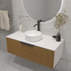 Миниатюра изображения товара Столешница для тумбы в ванную Oliveeka 2 выреза / T595C2 (белый)