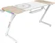 Миниатюра изображения товара Геймерский стол Zone 51 Trine 140 RGB / Z51-T4R-WD (дерево/белый)