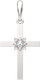 Миниатюра изображения товара Крестик из серебра ZORKA 0440234.REL (с фианитами)