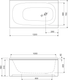 Миниатюра изображения товара Ванна акриловая Cezares ECO-120-70-SET-1 (с ножками)