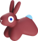 Миниатюра изображения товара Игрушка-прыгун Quut Hoppi Bouncing Bunny / 175247 (бордовый)