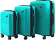 Миниатюра изображения товара Чемодан на колесах PRIDE РР-202 (S, бирюзовый, с органайзером)