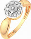 Миниатюра изображения товара Кольцо из комбинированного золота ZORKA 2D00164.14K.B (р.19.5, с бриллиантом)