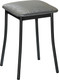 Миниатюра изображения товара Табурет Древпром Тонкие ноги ДП3-03 (черный матовый/Bengal серый)