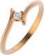 Миниатюра изображения товара Кольцо из розового золота ZORKA 210686.14K.R (р.15.5, с фианитом)