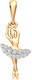 Миниатюра изображения товара Подвеска из розового золота ZORKA 440625.14K.R (с фианитами)