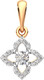 Миниатюра изображения товара Подвеска из розового золота ZORKA 440632.14K.R (с фианитами)